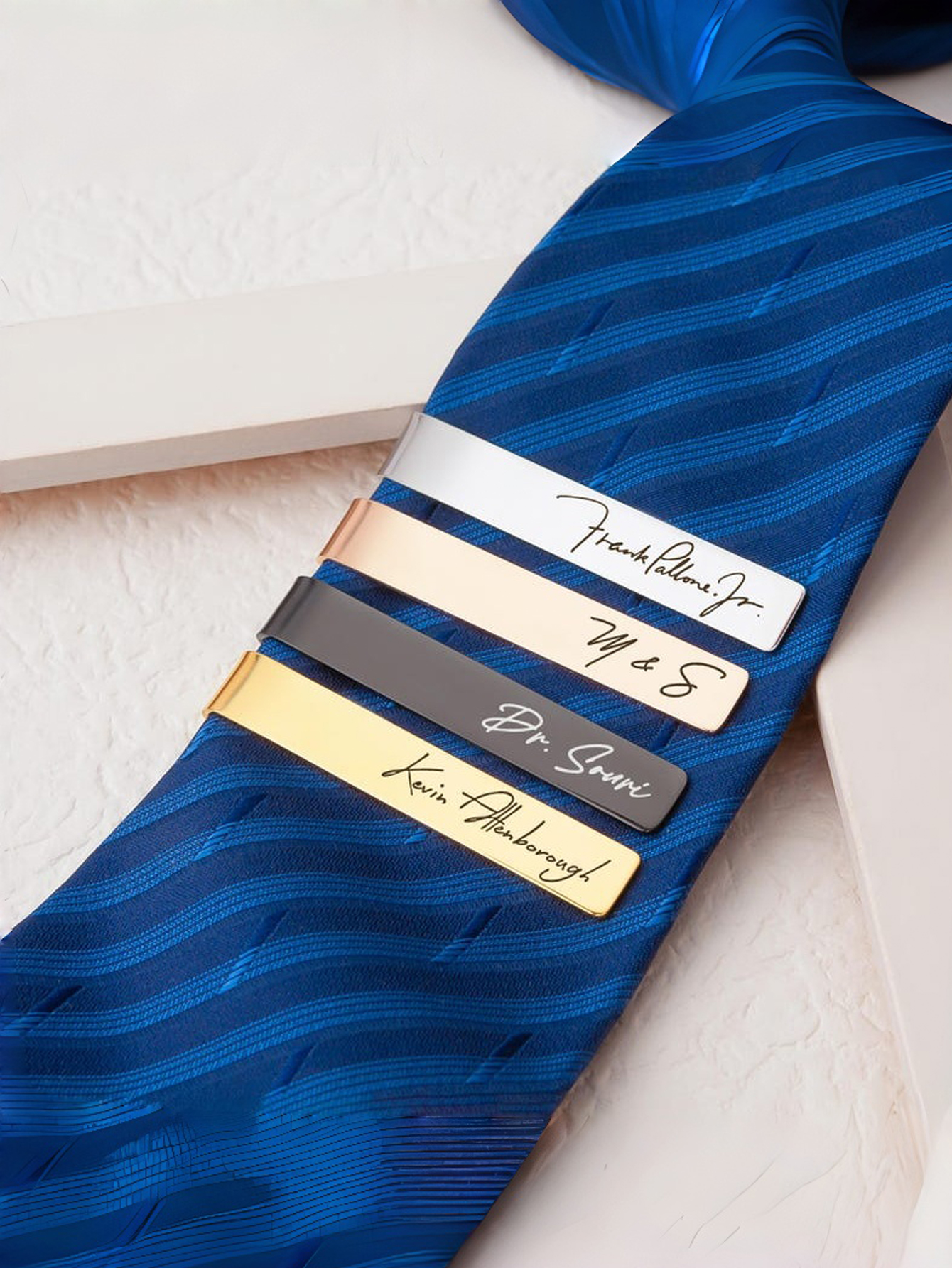 Custom Engraved Tie Clip - Personalized Tie Clip Father of the Groom Gift - Wedding Gift